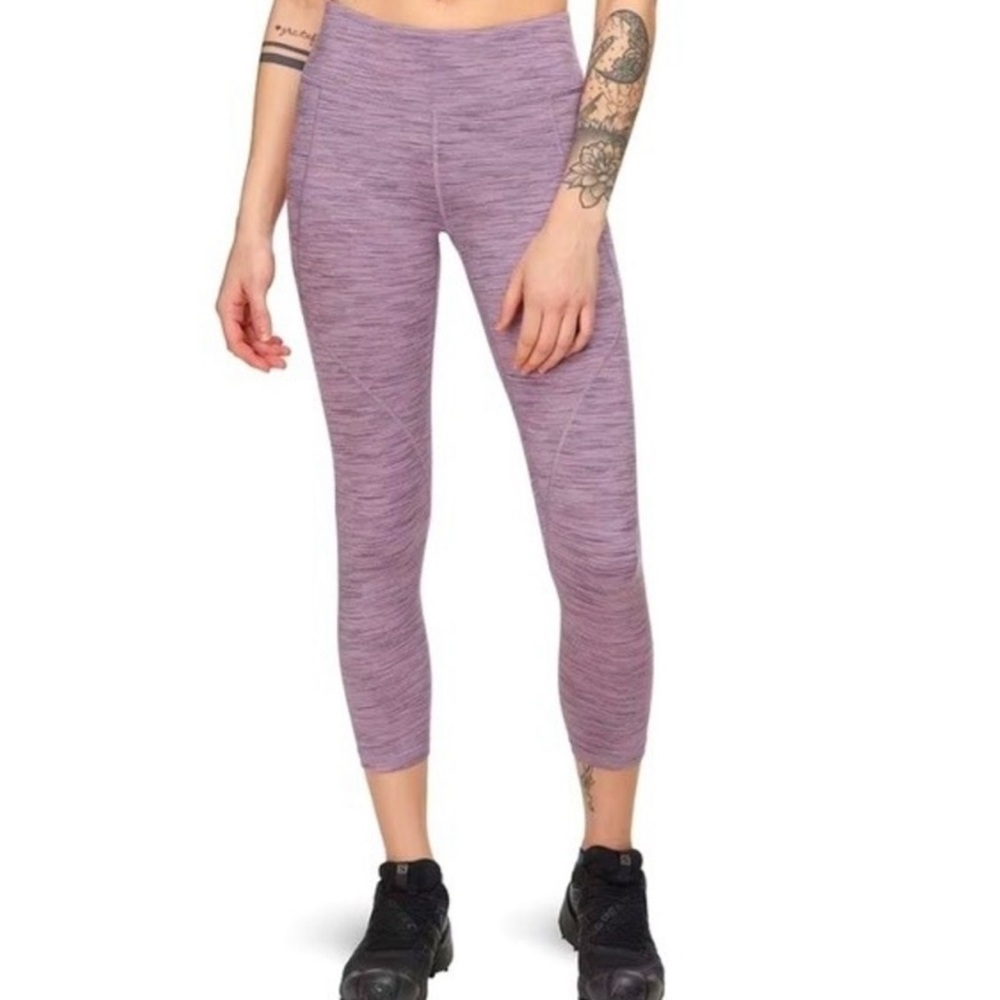 Patagonia Centered Crop Purple Space Dye Leggings - size S